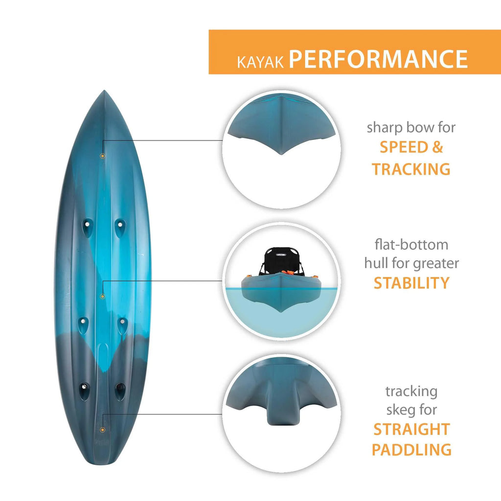 Lifetime Tamarack Pro 123 in Sit - on - Top Kayak, Eclipse Fusion (91058)