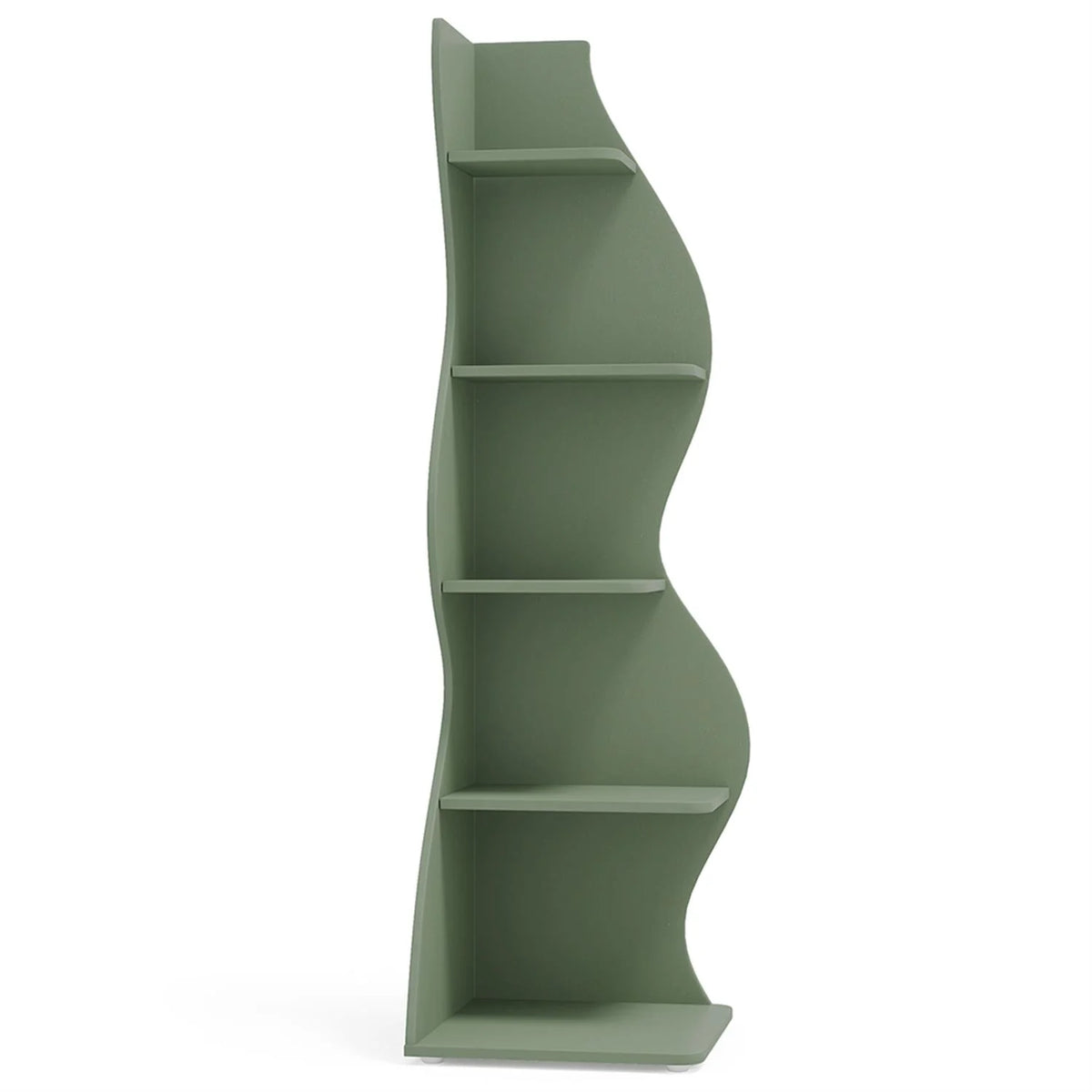 Finihen 5 - Tier Corner Bookcase, Wood Bookshelf Storage Organizer, 70" Tall Display Standing Shelf Unit for Bedroom, Living Room, Green