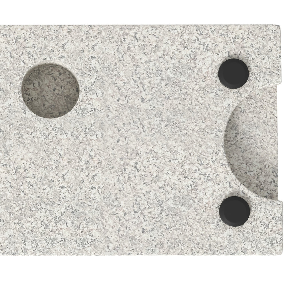 Outsunny Sonnenschirmständer 25 kg, Schirmfuß aus Granit, für Schirmstöcke Ø32/38/48 mm, Grau