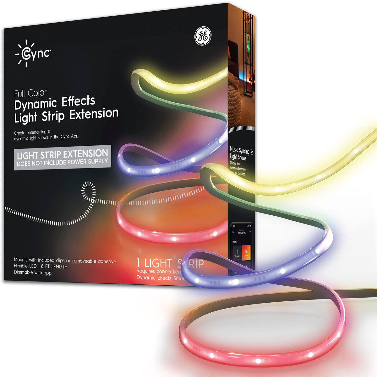 Cync 8 ft. Indoor Premium Strip Light Extension, Clear