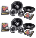 2) Pairs Rockville X6.5C Competition 6.5" 1000 Watt Component Car Audio Speakers