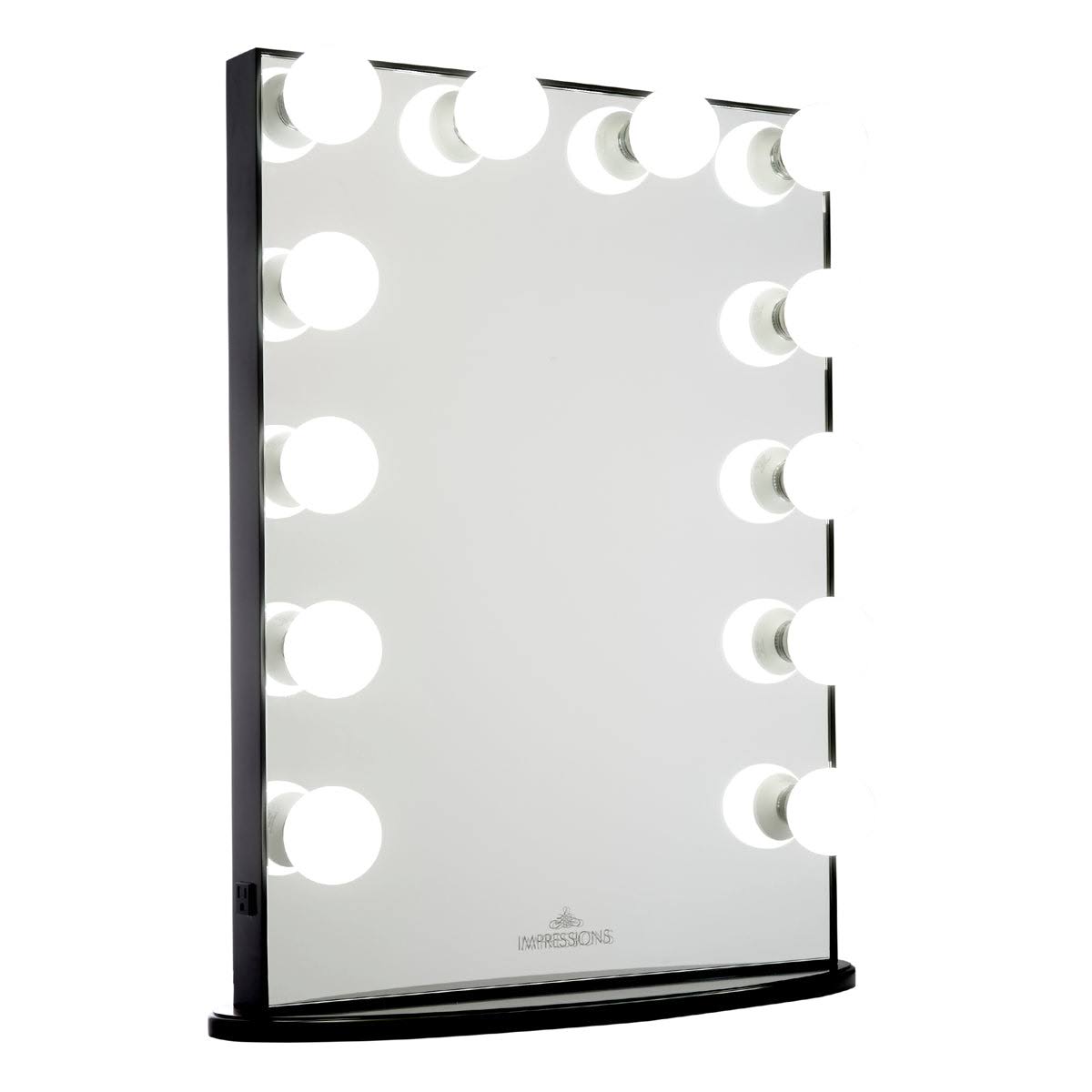 Hollywood Glow XL Vanity Mirror in Pro Black | 26.5 x 8 x 32 in | Impressions Vanity Co. | Aluminum/Glass