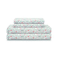 Whimsical Print Collection Microfiber Sheet Set, King, Hearts & Hounds