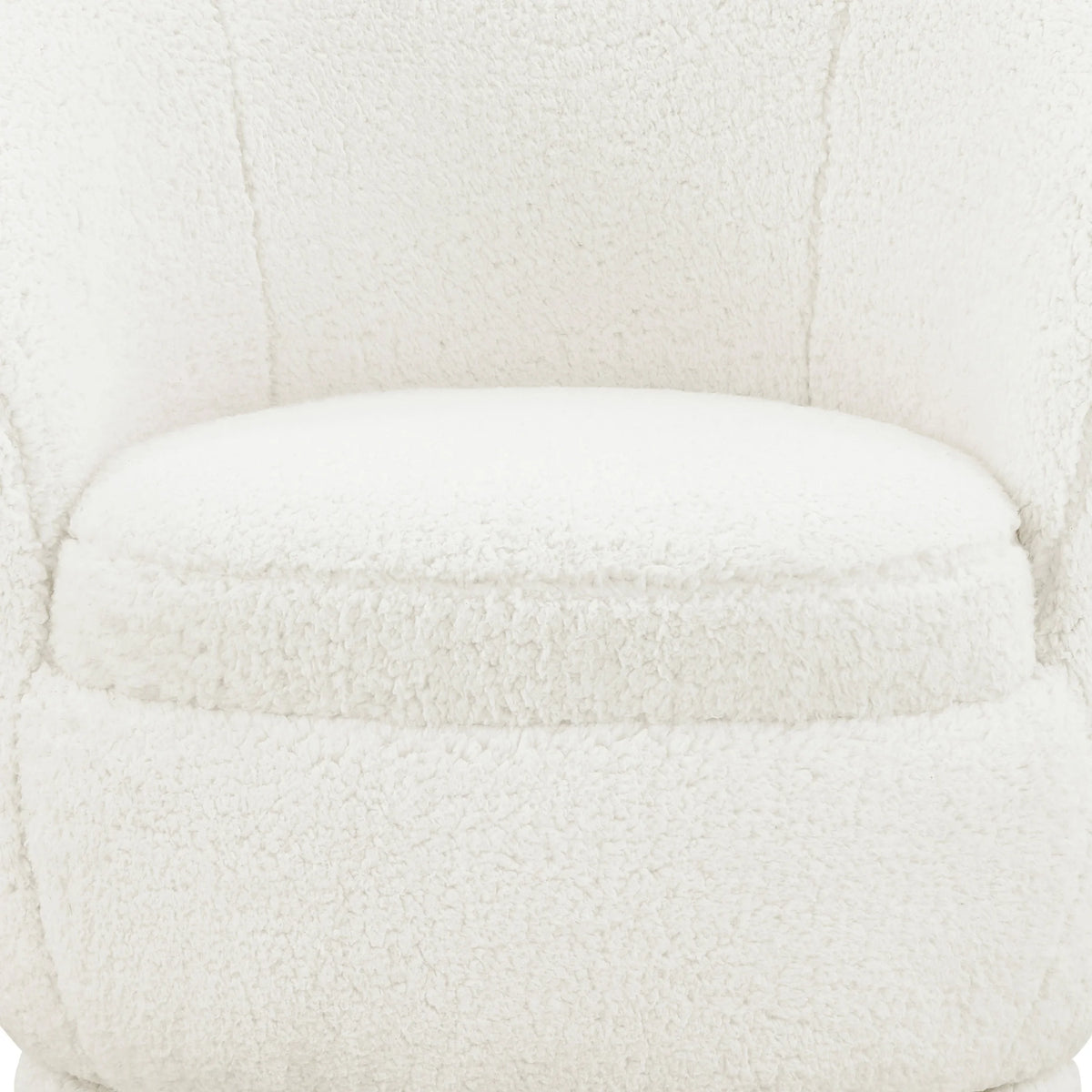Better Homes & Gardens Mira Kids Swivel Chair, Cream Faux Shearling