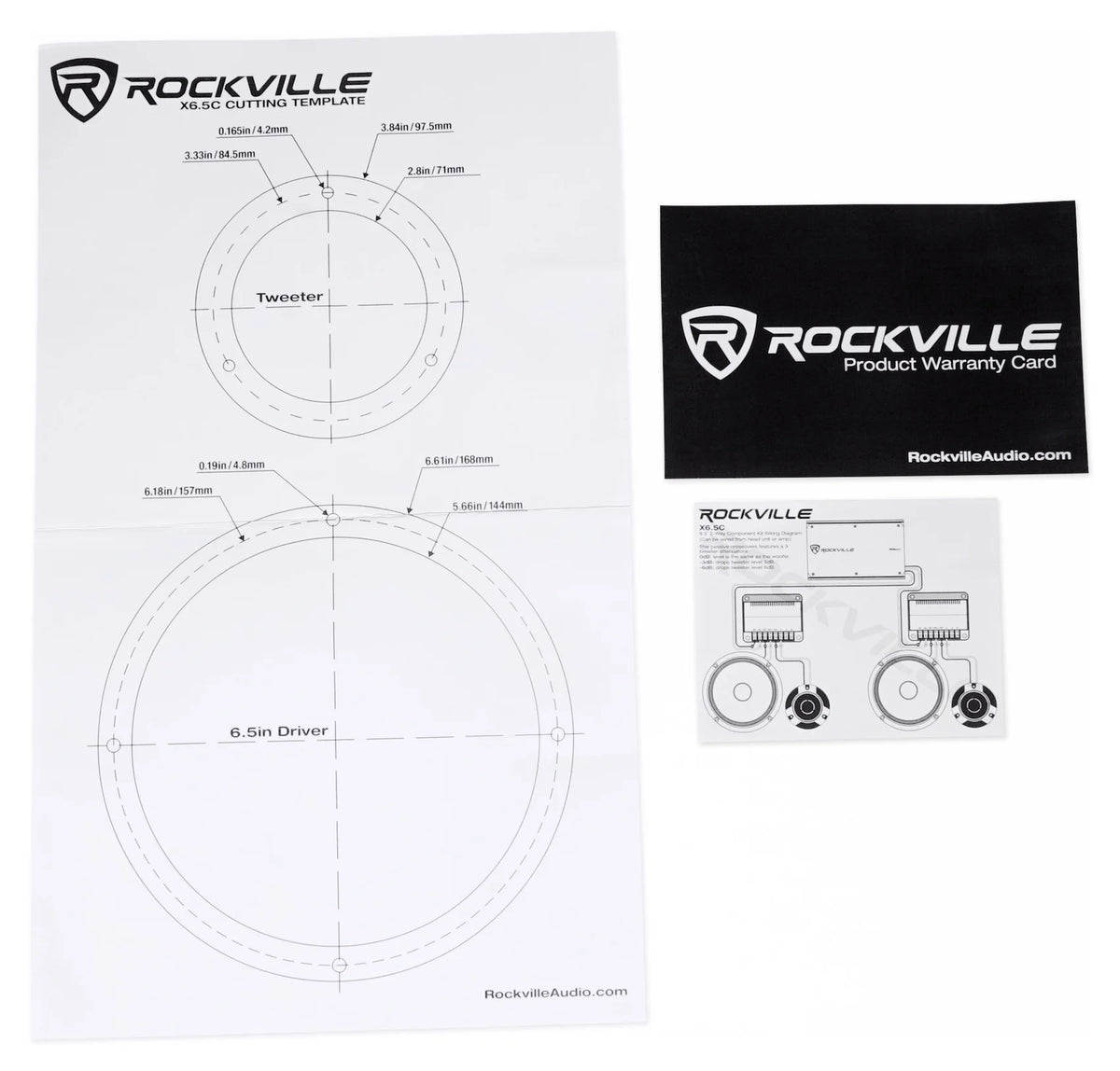 2) Pairs Rockville X6.5C Competition 6.5" 1000 Watt Component Car Audio Speakers