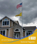 25' or 30' Delta Sectional Flagpole (Silver) 30' Sectional Flagpole Kit / No Thanks
