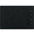 GE 30" Built-In Knob Control Electric Cooktop Black