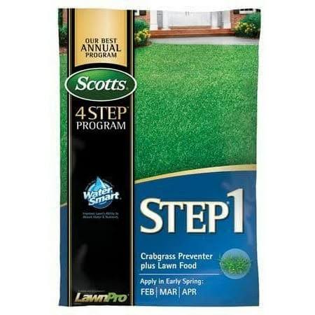 Scotts Lawns 39181 Lawn Pro Step 1 Crabgrass Preventer Plus Lawn Food, 28-0-7, 5,000-Sq. ft. Coverage - Quantity 100
