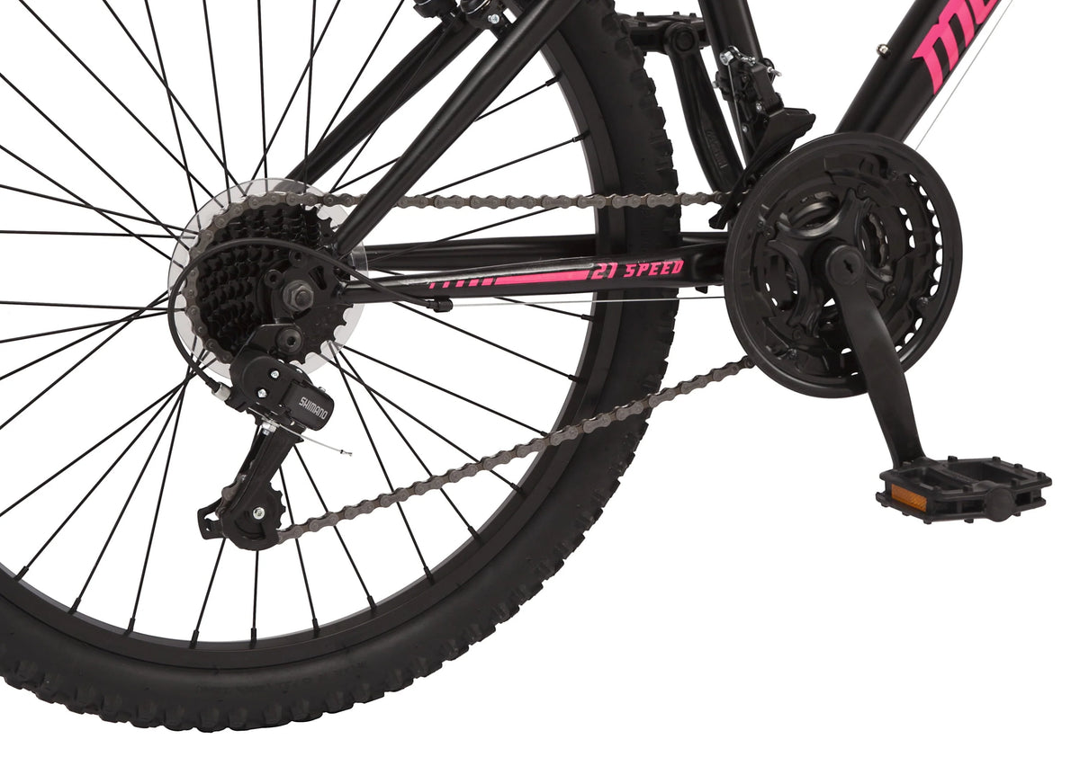 Mongoose 24 - In. Excursion Unisex Mountain Bike, Black, 21 Speeds