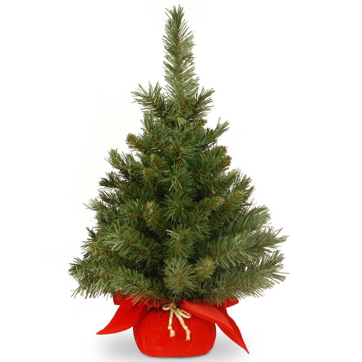National Tree 24" Majestic Fir Tree in Red Cloth Bag