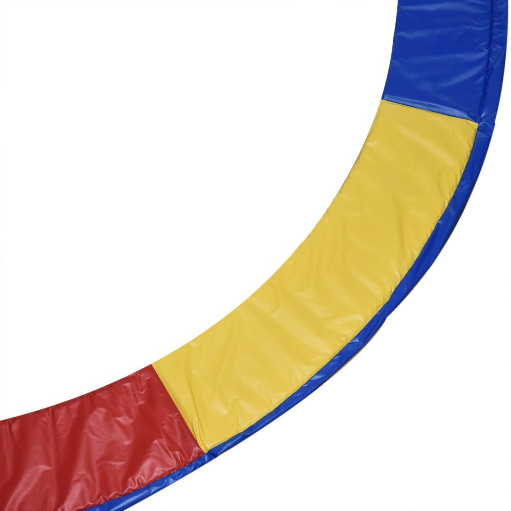 HOMCOM Trampolin Randabdeckung Sicherheitsnetz Wetterplane Leiter Randabdeckung: Ø 244cm Bunt