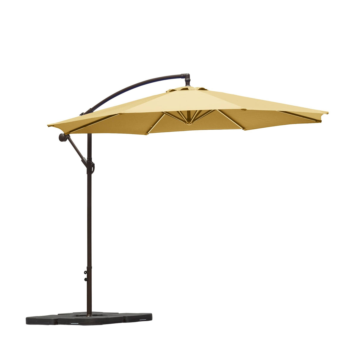 Westin Furniture 10' Cantilever Hanging Patio Umbrella with Base Weights - Beige