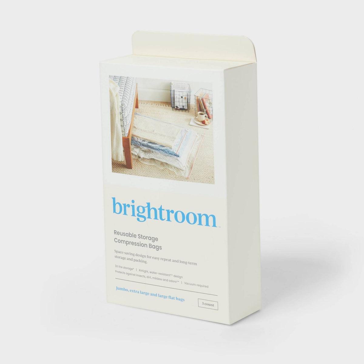 3PC (L-XL-Jumbo) Compression Bags Set Clear - Brightroom