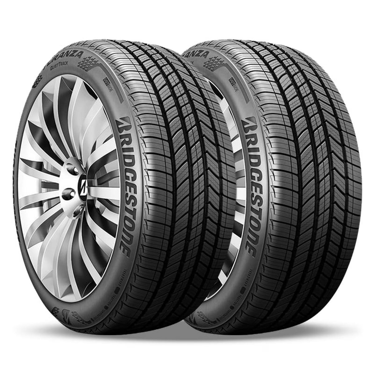 Pair of 2 Bridgestone Turanza Quiettrack 205/65R15 94H 800AA Tires 80K Mileage Warranty BR000074 / 205/65/15 / 2056515