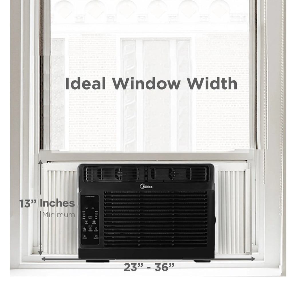 Midea 5, 000 BTU Window Air Conditioner, 150 Sq. Ft., White, New