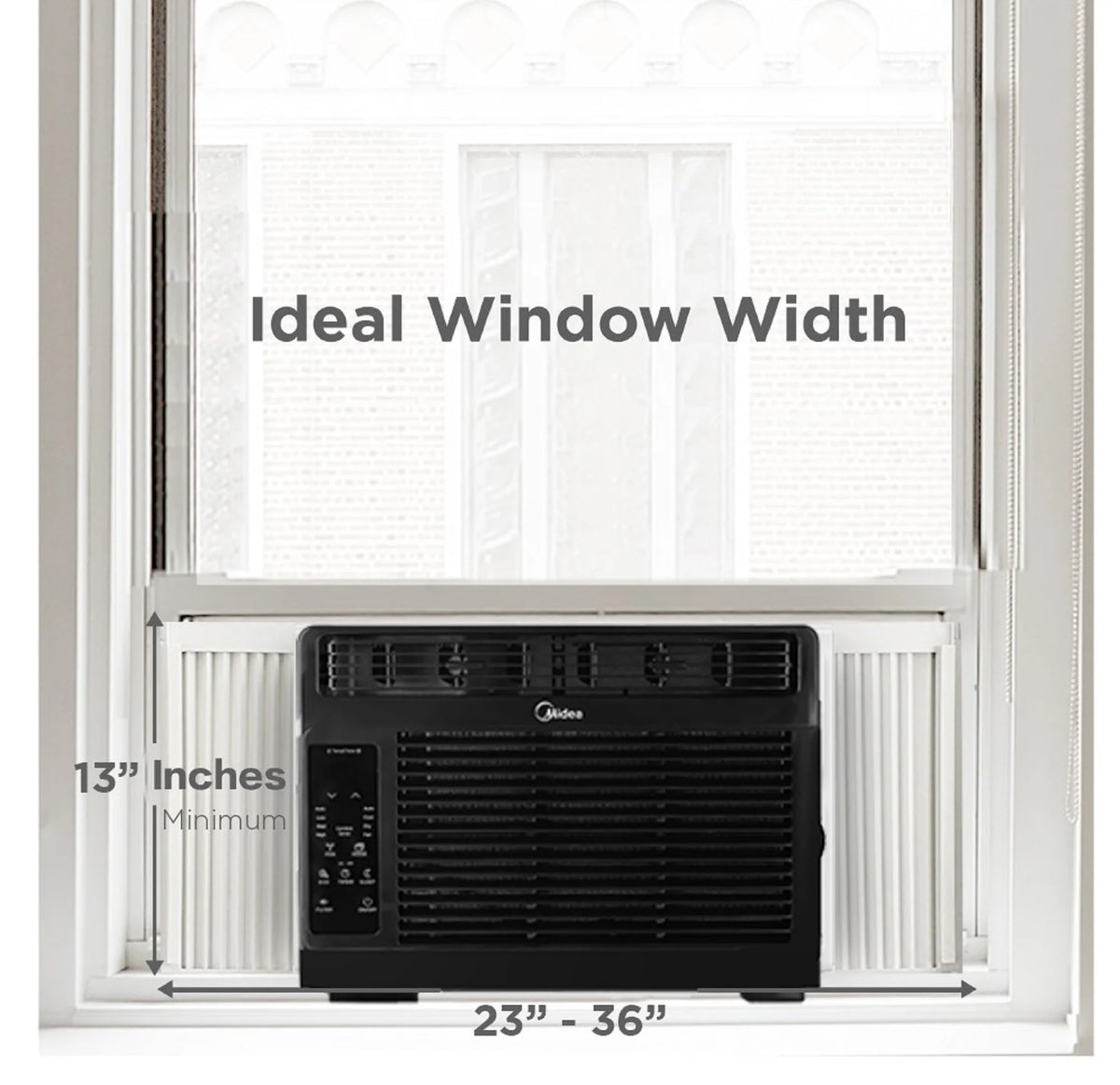 Midea 5, 000 BTU Window Air Conditioner, 150 Sq. Ft., White, New