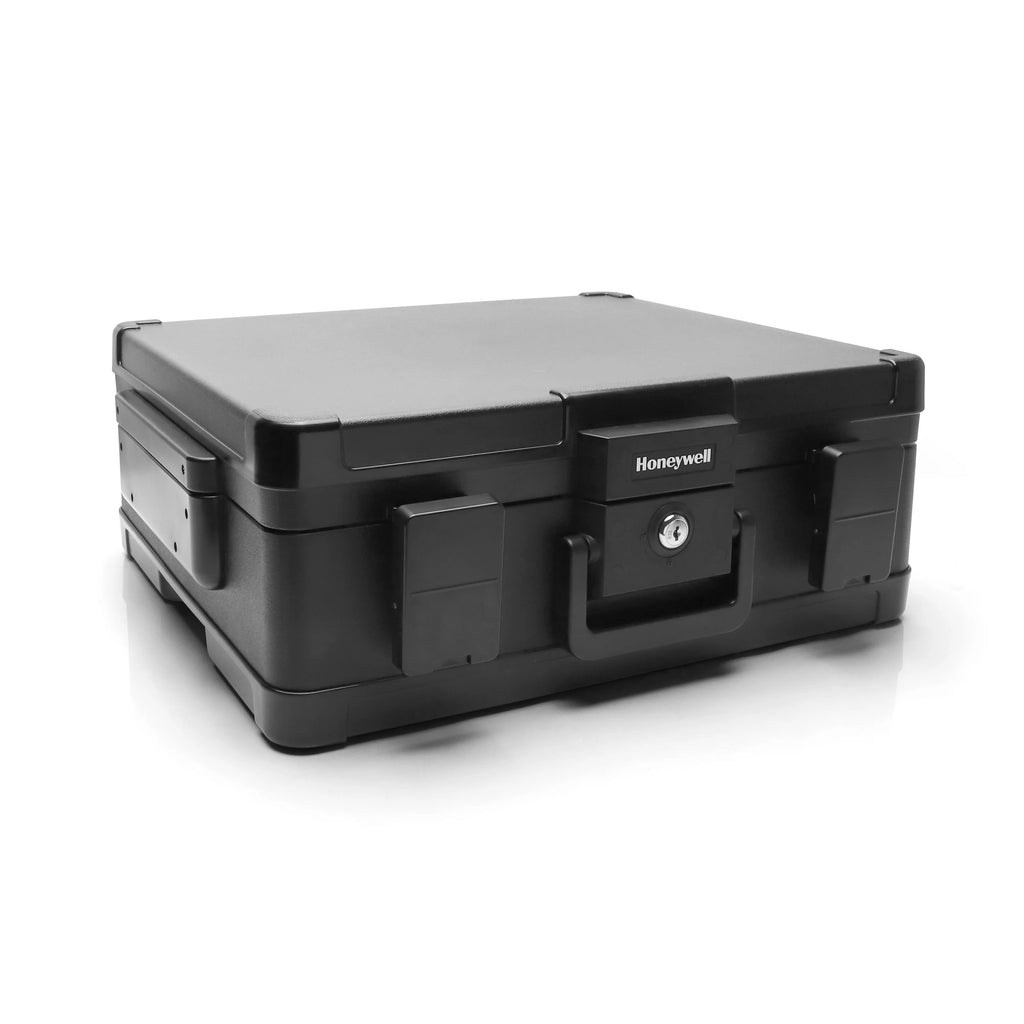 Honeywell Premium Waterproof Fire Resistant Chest Safe, Key Lock, Large 0.39 cu ft, Black