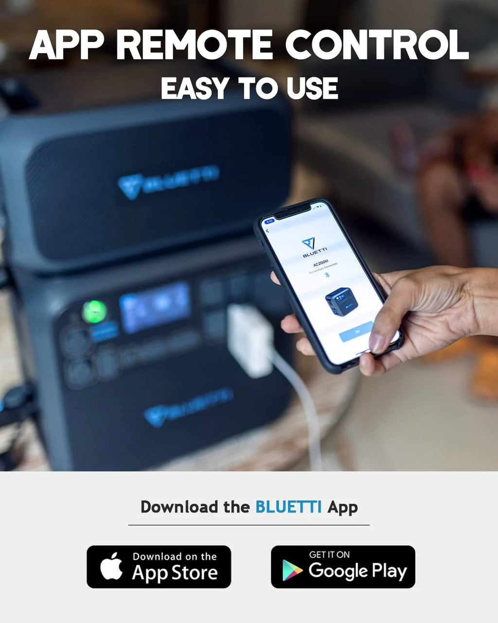 Bluetti Portable Solar Generator with 3 PV200 200W Solar Panels Included, AC200MAX 2048wh Power Station, LiFePO4 Battery Pack Expandable to 8192wh for Home Use, Trip, Emergency