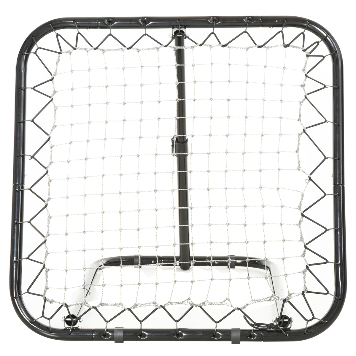 HOMCOM Rebounder für Fußball, Prellwand mit Heringen, verstellbar in 5 Stufen, tragbar, Kickback Tor, verstellbar Fußballtor für Jugendliche, Rückprallwand für Baseball Training 78x84x78cm, Weiß