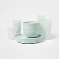 20pc Plastic Dinnerware Set Green - Room Essentials