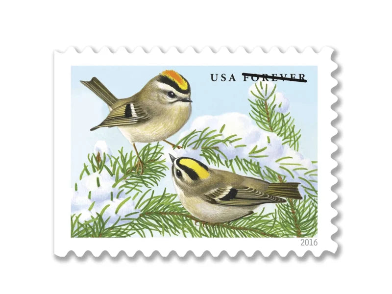 Forever Stamps 2016 Songbirds in Snow – Seasonal Wildlife. First-Class Postage