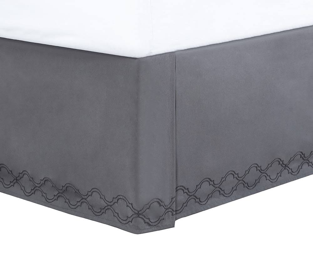 Better Homes & Gardens Embroidered Bed Skirt - Gray - Each