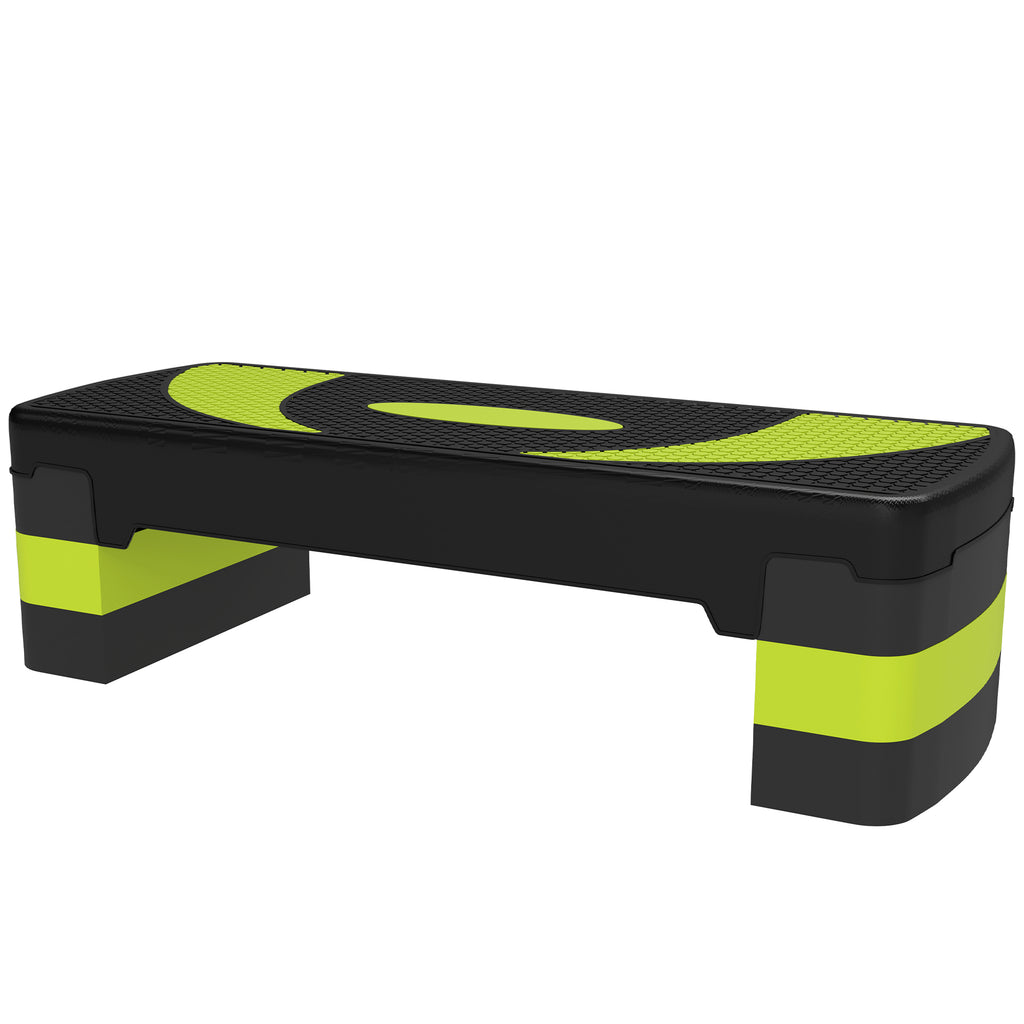 HOMCOM Aerobic-Stepper, höhenverstellbar, für Indoor und Outdoor, Belastbarkeit bis 150 kg, 80 x 31 x 10-20 cm, Grün