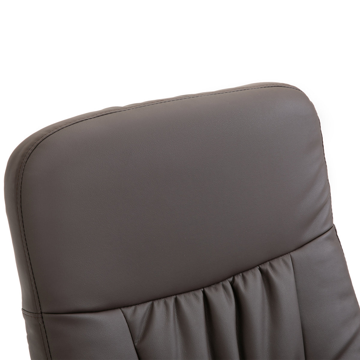 HOMCOM Relaxsessel mit Hocker, drehbarer Fernsehsessel mit 10 Massagepunkte, Liegefunktion, Massagesessel mit Fernbedienung, Seitentasche, TV-Sessel, Kunstleder, Braun
