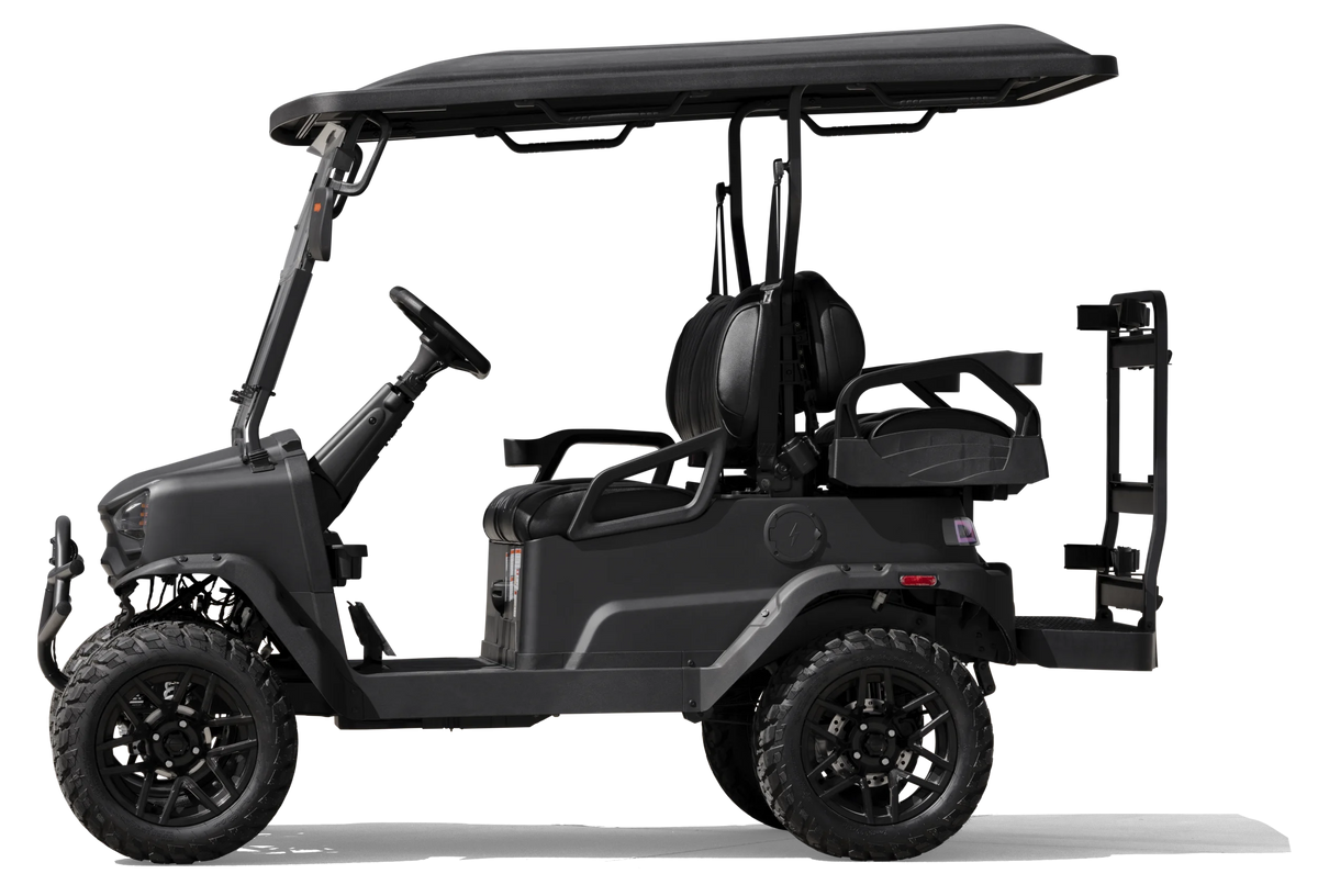 Coleman Powersports CGC2 51.2V Electric Utility Golf Cart, 4 - Seater Vehicle up to 20 MPH & 40 Miles Range, 5kw Motor, LCD Display & Rear Storage, Ages 16 and up, Matte Black