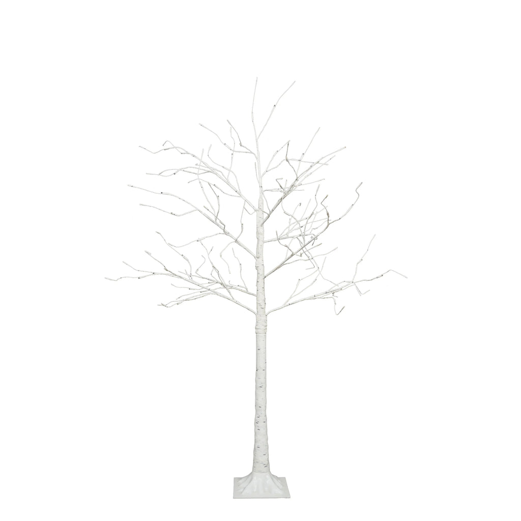 AECOJOY Set of Lighted Birch Tree, 4FT/5FT/6FT LED Artificial Tree with Warm White Lights, Christmas Tree for Decoration