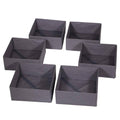 DIOMMELL 6 Pack Foldable Cloth Storage Box Closet Dresser Drawer Organizer Divider Fabric Baskets Bins Containers for Baby Clothes Underwear Bras