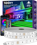 AILBTON 100ft Outdoor LED Strip Lights Waterproof,IP68 Outside LED Light Strips Waterproof with Bluetooth App Remote Control,Mus