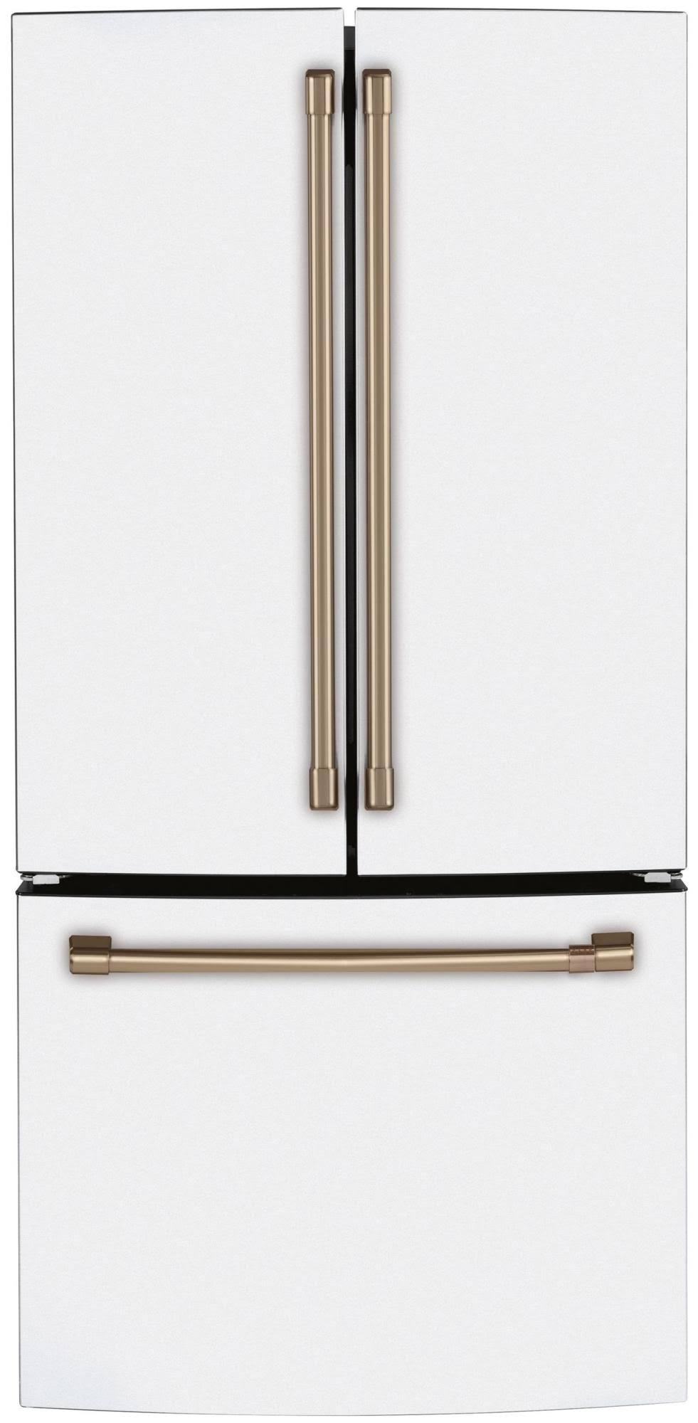 Cafe CWE19SP4NW2 18.6 Cu. ft. White Counter-Depth French-Door Refrigerator