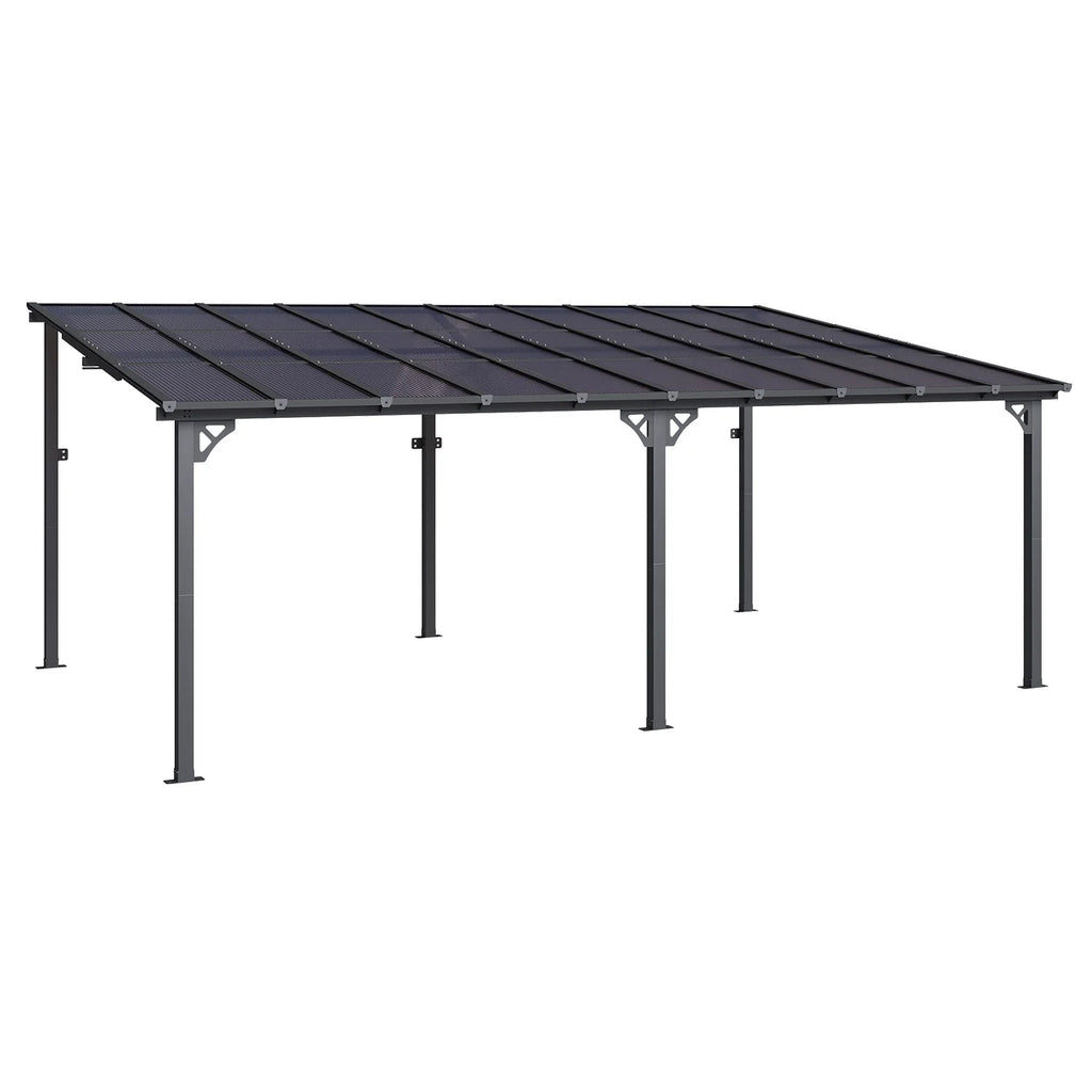 Sumnthink 10'X12' Gazebo for Patio, Gazebo Pergola with Sloped Roof, Large Wall - Mounted Heavy Duty Awnings, for Patio, Deck and Backyard
