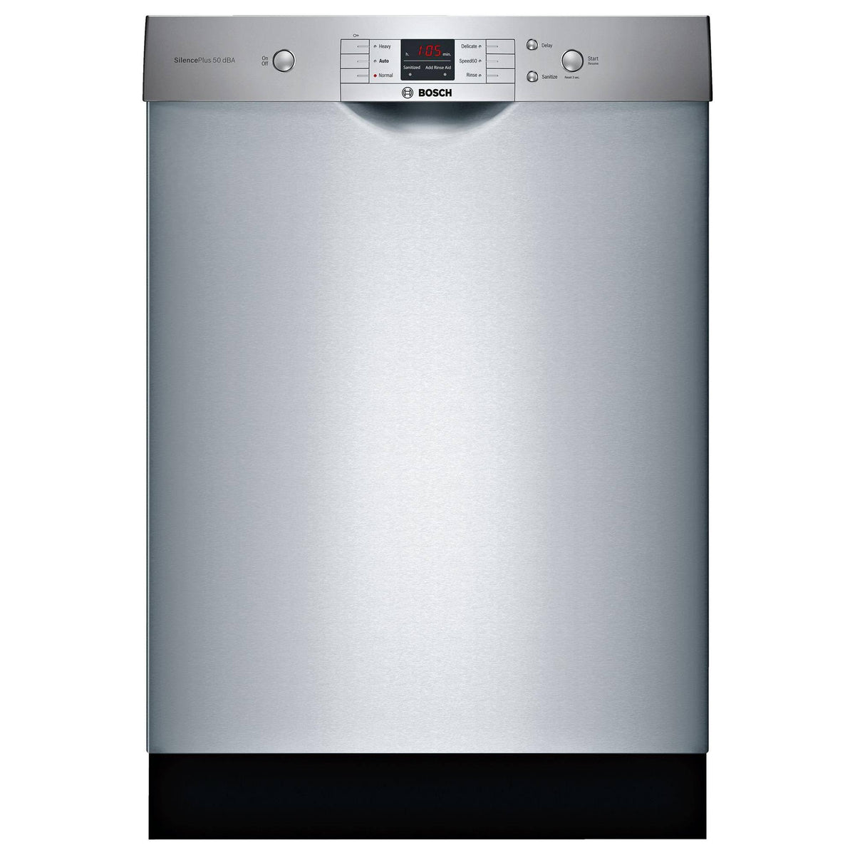 Bosch 100 Series 24" Built in Dishwasher-Stainless Steel-SHEM3AY55N