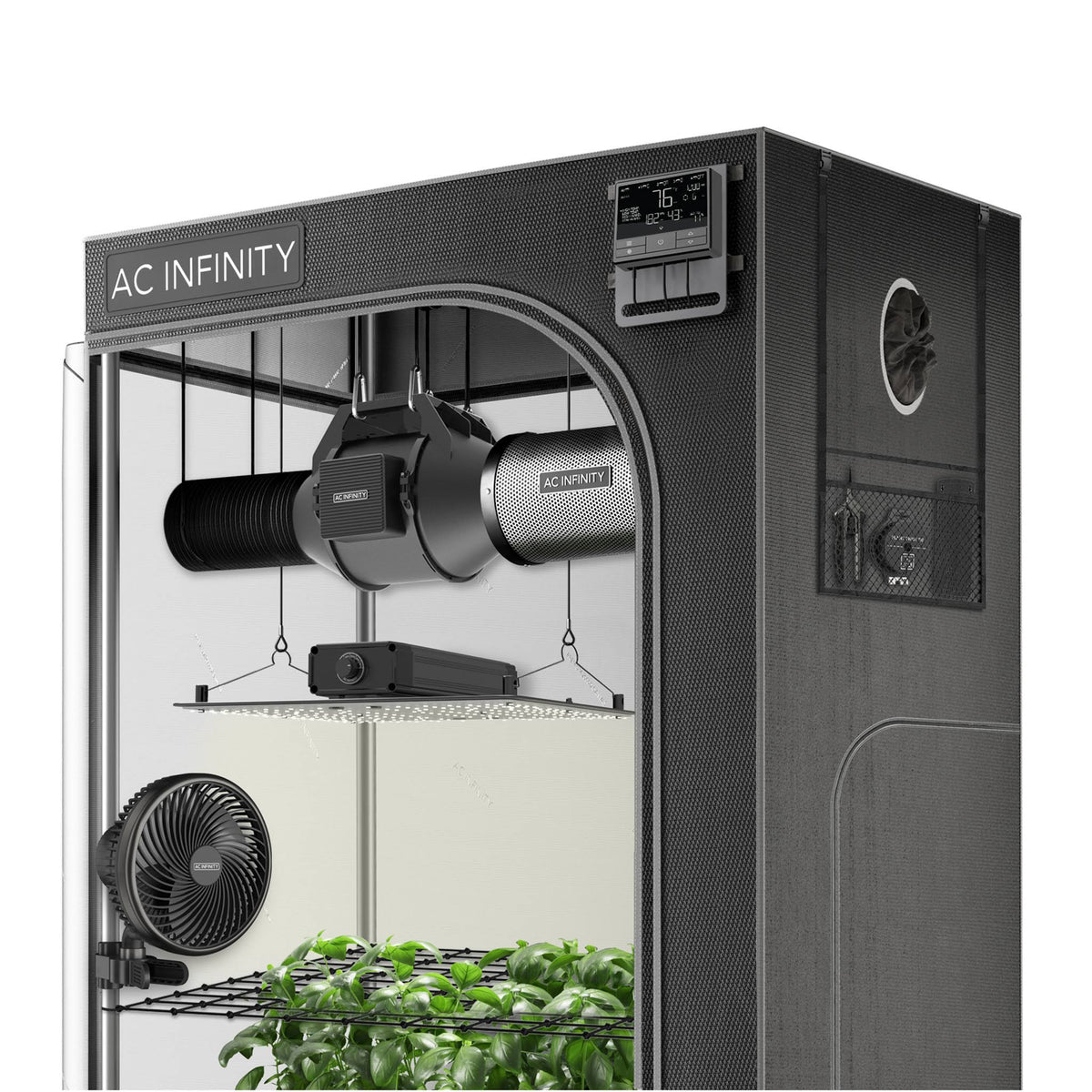 AC Infinity Advance Grow Tent System 3x3, 3-Plant Kit, Full Spectrum LED Grow Light
