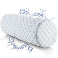 Nestl Memory Foam Cooling Neck Pillow for Pain Relief Sleeping - Cylinder Neck Roll Pillow with A Breathable Cooling Cover