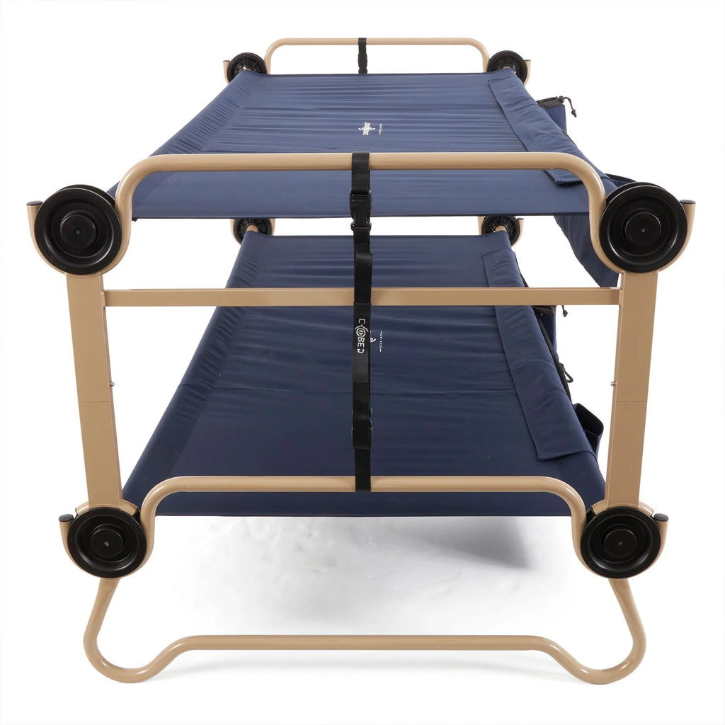 Disc - O - Bed XL Cam - O - Bunk Benchable Double Cot with Storage Organizers, Navy