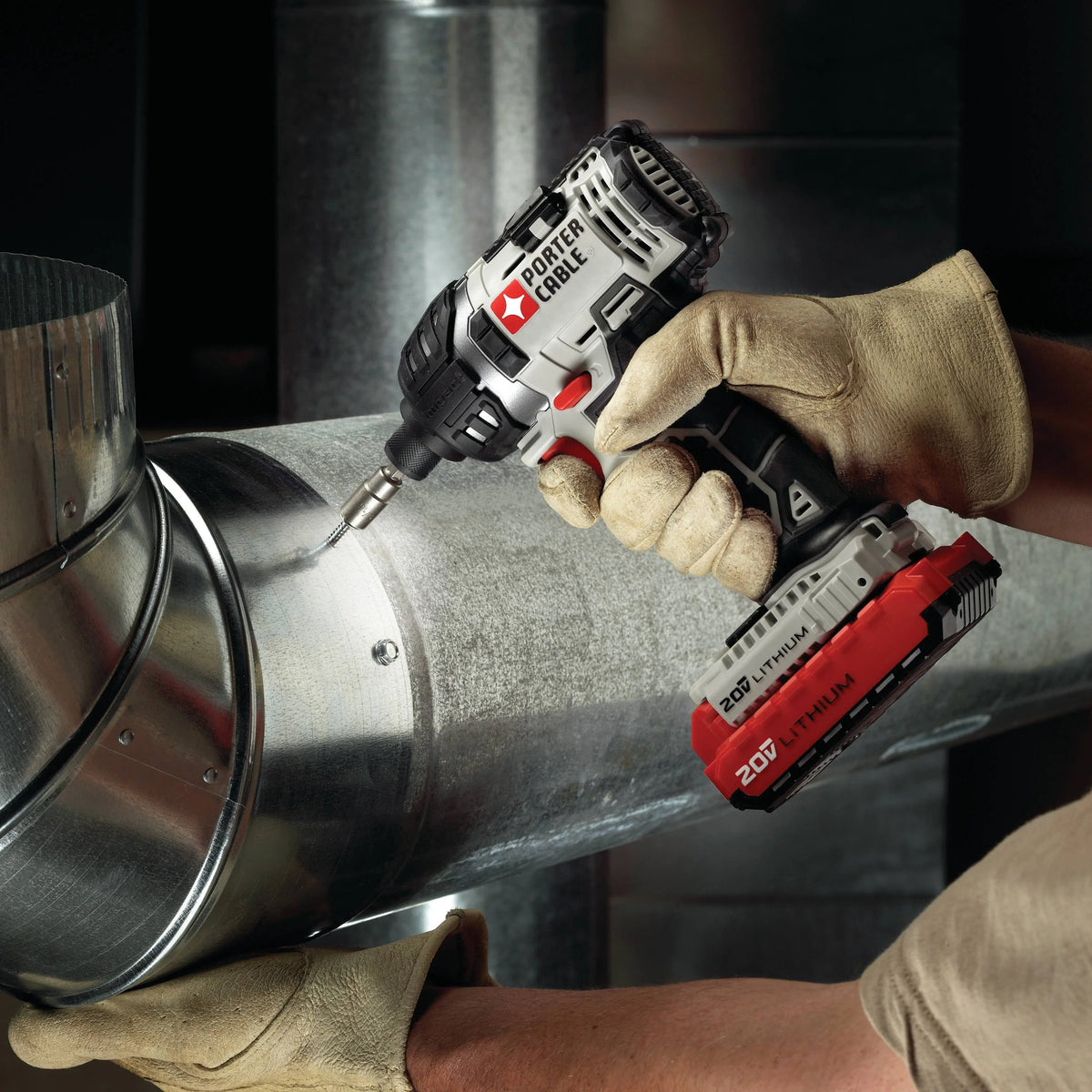 PORTER CABLE 20 - Volt Max Lithium - Ion Cordless Drill & Impact Driver Combo Kit, PCCK602L2
