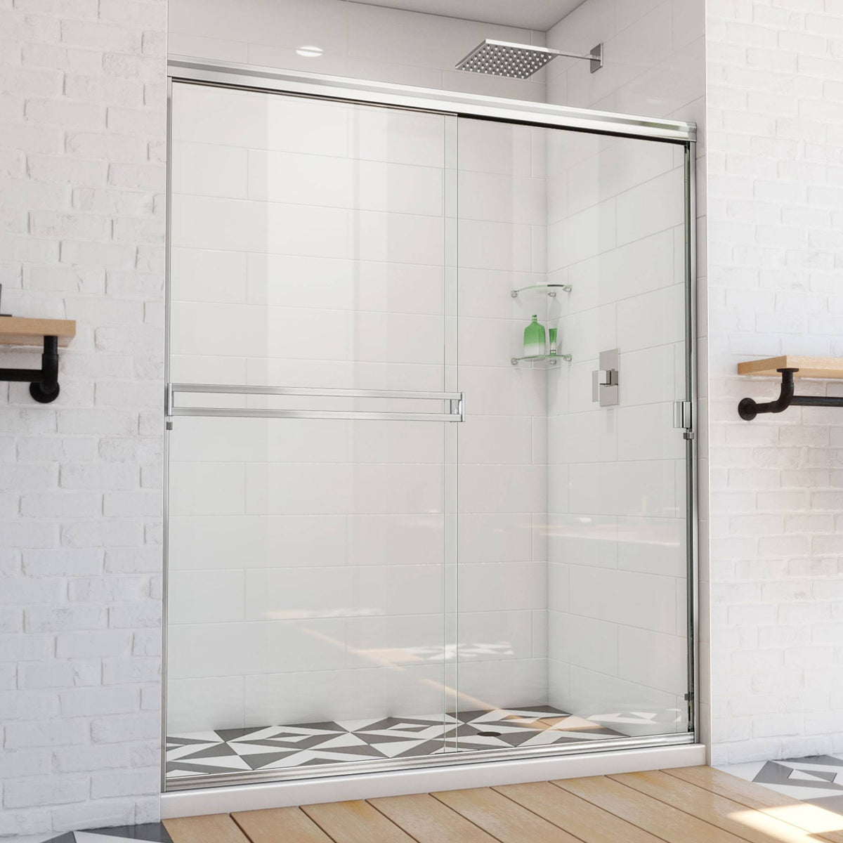 DreamLine SDAB60A700VXX06 Alliance Pro BG 56-60 inch W x 70 3/8 inch H Semi-Frameless Sliding Shower Door in Oil Rubbed Bronze