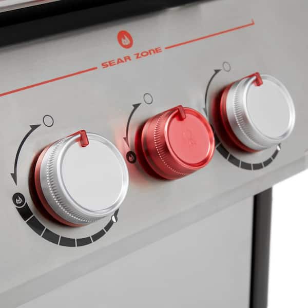 Genesis SPX-435 4-Burner Natural Smart Gas Grill in Stainless Steel with Side Burner
