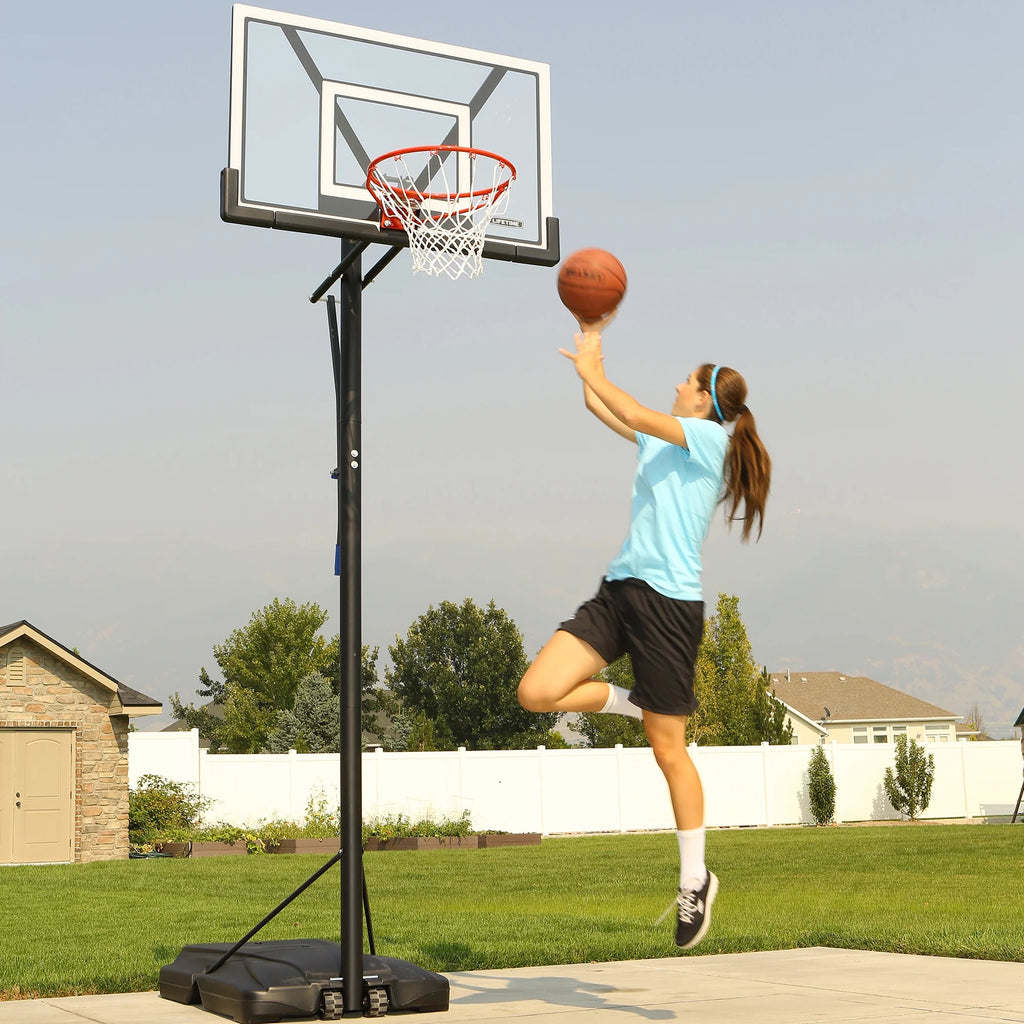 Lifetime 48 - Inch Shatterproof Portable Basketball Hoop with Strong Arm Adjustment & Slam - It Rim - Model 90585 - Outdoor Play
