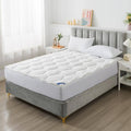 Royal Velvet Honeycomb Soft Knit Mattress Topper, White, King