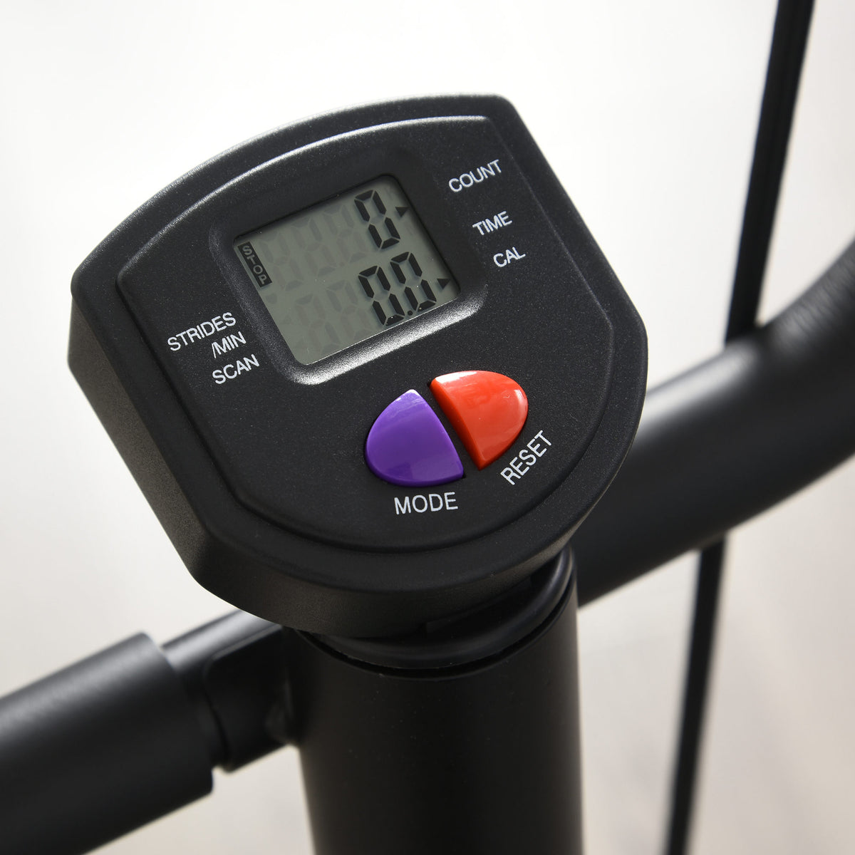HOMCOM Stepper Sidestepper mit Haltegriff Trainingsbänder Heimtrainer LCD Display Stahl