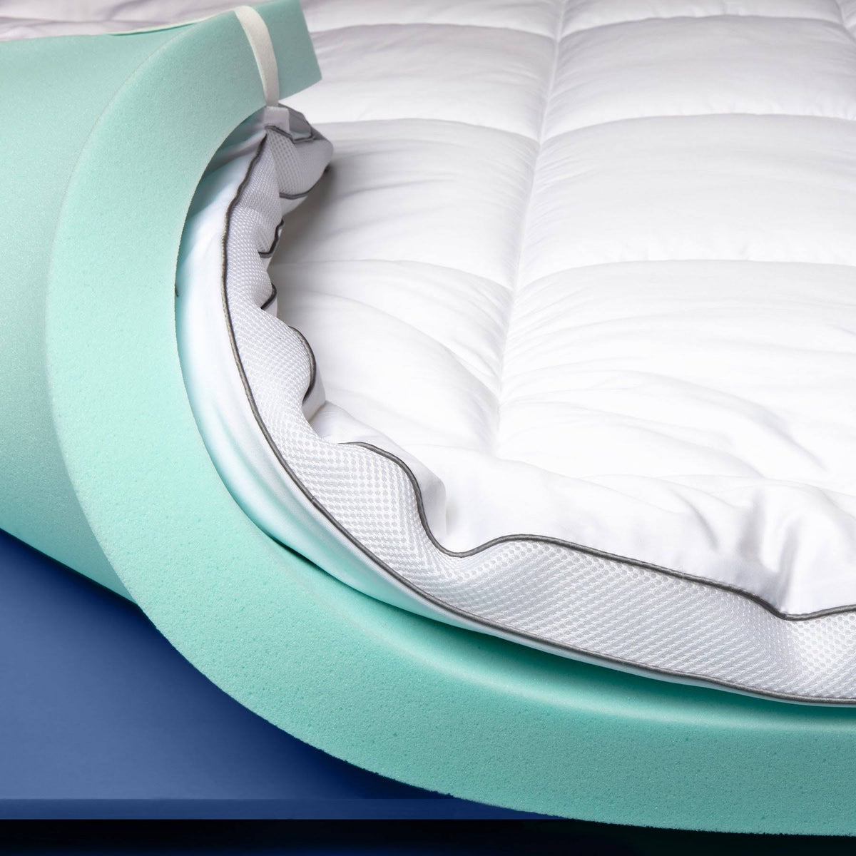 ViscoSoft 3 inch Pillow Top Memory Foam Mattress Topper Queen - Serene Lux Dual Layer Mattress Pad