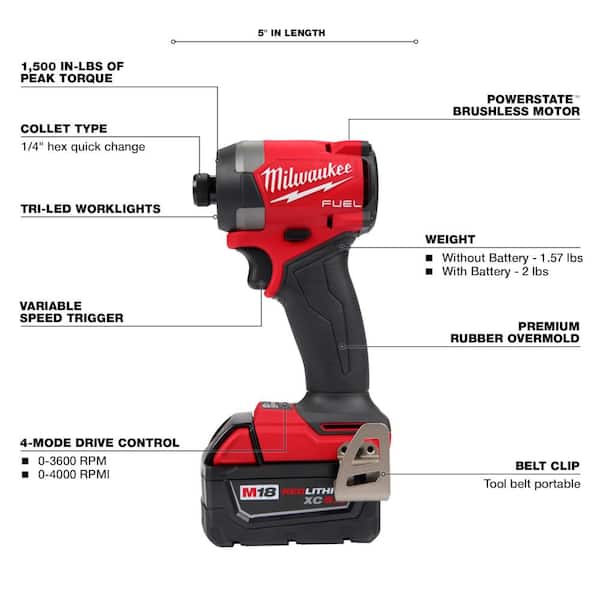 M18 FUEL 18-V Lithium-Ion Brushless Cordless Hammer Drill and Impact Driver Combo Kit (2-Tool) with Deep Cut Band Saw
