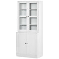 HOMCOM Bücherregal Wandregal Regal, 2 Regale, 76 cm x 40 cm x 178,5 cm, Weiß