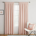 63"x42" Heathered Thermal Room Darkening Curtain Panel Pink - Room Essentials
