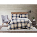 Truly Soft Cuddle Warmth 3-Piece Comforter Set Blue/Cream Full - Queen