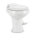 Dometic 300 Series Gravity - Flush RV Toilet - Powerful Triple - Jet Action Flush with Adjustable Water Level - Standard Height Flush with Foot Pedal for Rvs, Trailers, and Outdoor Campers